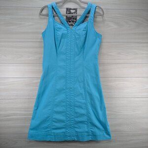 Worth V-Sweetheart Neckline Blue Cut Out Dress